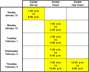 Exhibition Schedule